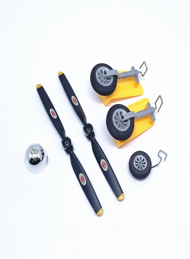 KingVal Replacement Landing Gear Propeller Fairing RC Parts Combo Compatible with WLtoys XK A300 RC Airplane Glider (Yellow) - Image 2